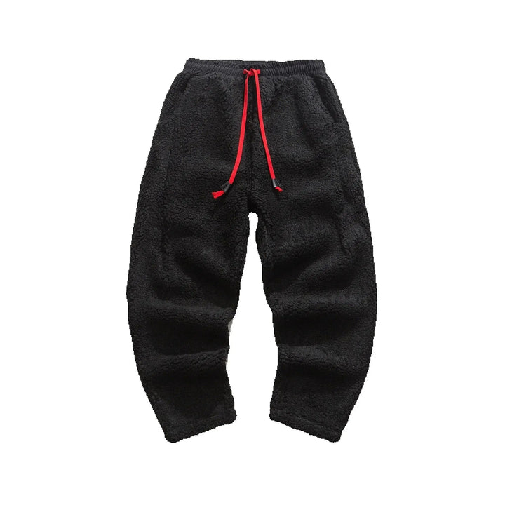 Ultimate warmth & comfort with men's plush sherpa fleece jogger pants, perfect for winter loungewear.