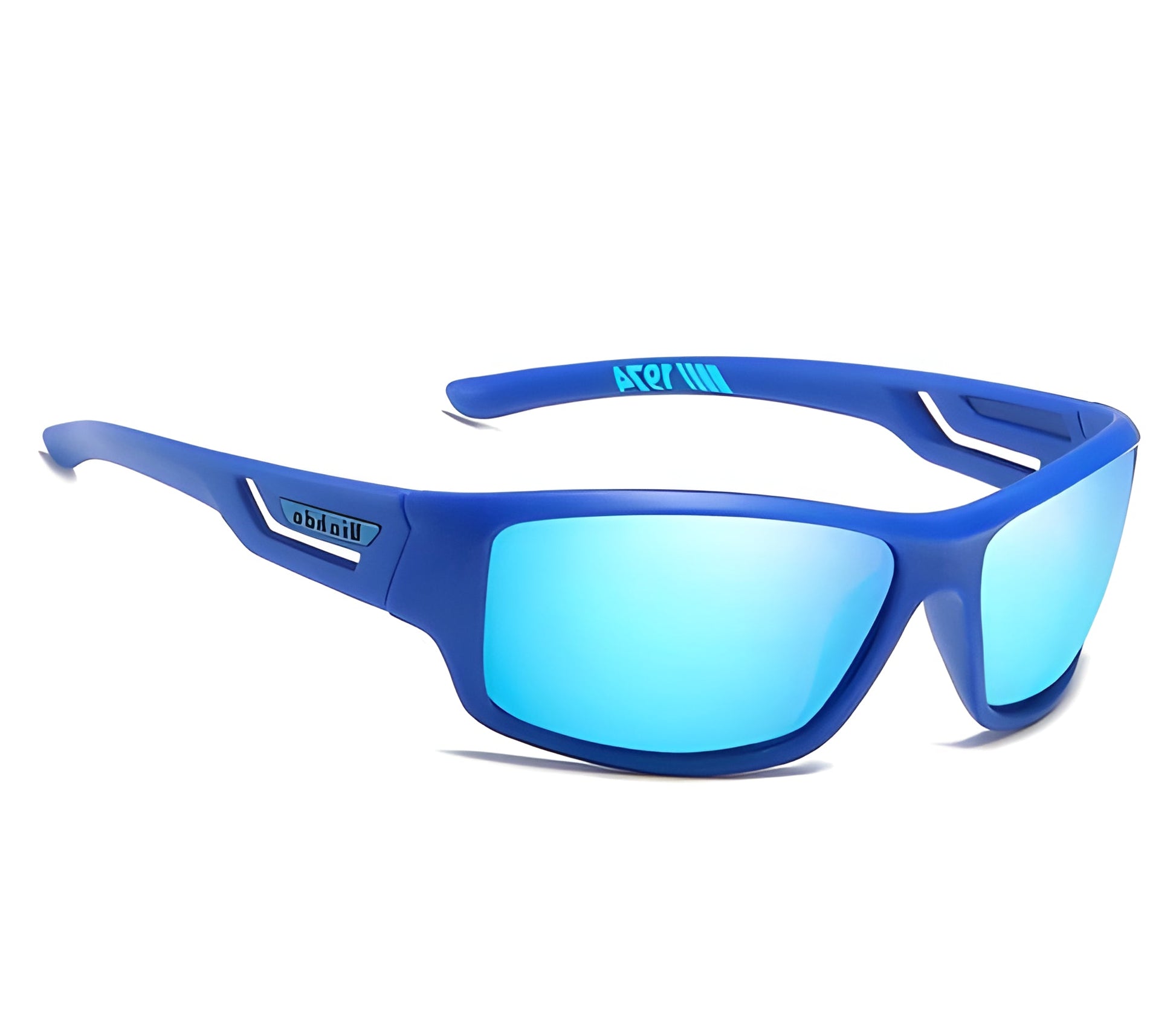 Durable men's military fishing sunglasses with polarized lenses, UV400 protection, ideal for rugged outdoor use.