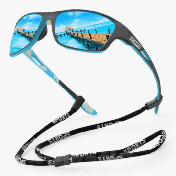 Scratch-resistant men's sports sunglasses for hiking & active lifestyle, featuring polarized lenses & UV protection.