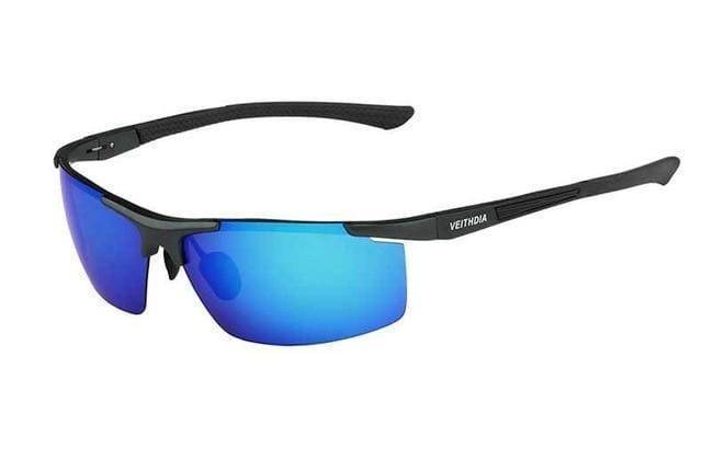 Stylish men's polarized sunglasses with durable aluminum magnesium frame & full UV400 protection