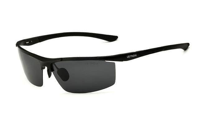 Driving eyewear: Men's polarized UV400 sunglasses with lightweight aluminum magnesium frame, anti-glare