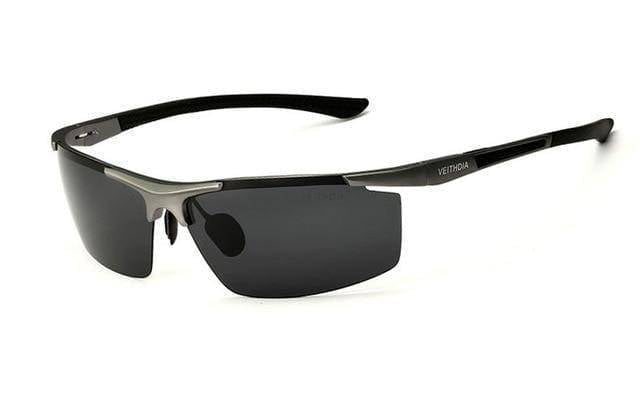 Men's sunglasses featuring strong aluminum magnesium frame & advanced polarized UV400 lens technology