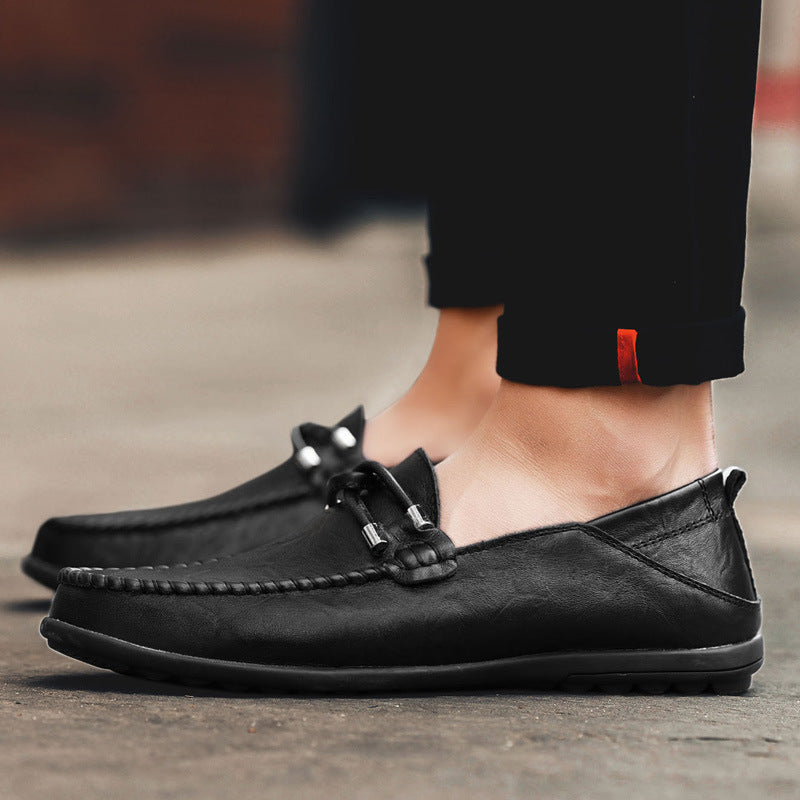 Men's polished bit loafers, combining classic style with modern comfort in elegant dress shoes.