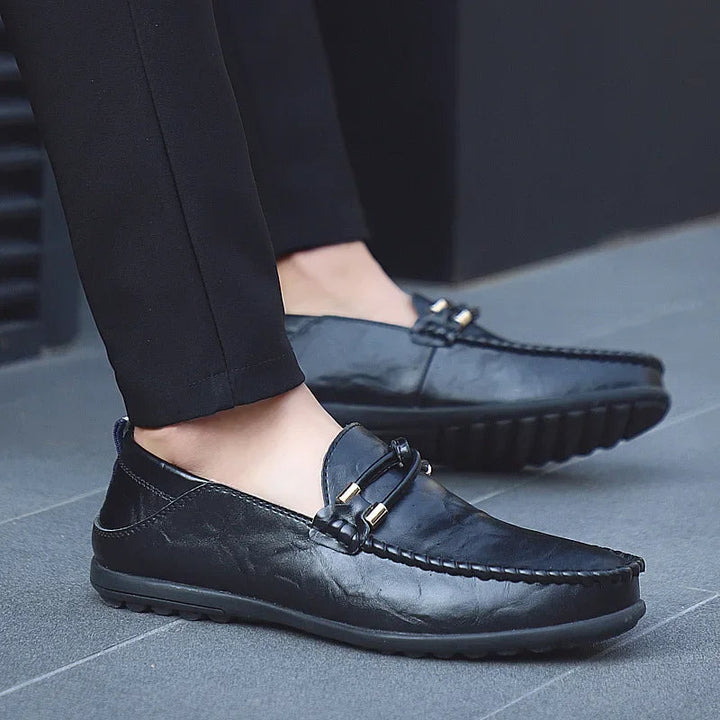 Polished men's bit loafers, essential men's fashion footwear, offering a refined and comfortable fit.