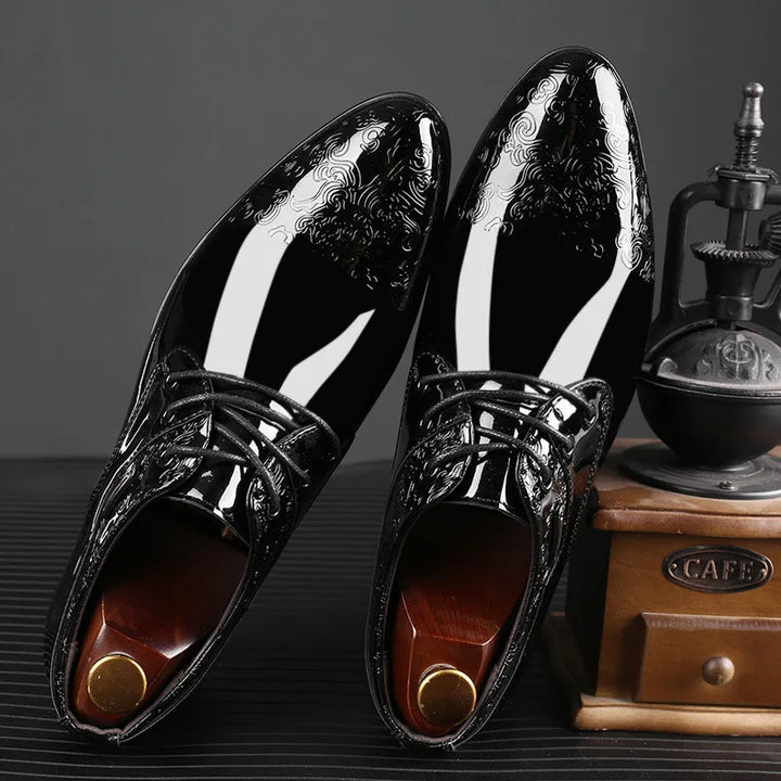 Classic men's polished lace-up formal shoes, perfect for business meetings, weddings & evening events. Sophisticated.