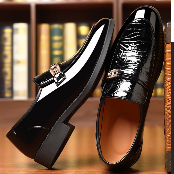 Stylish men's formal slip-on loafers, perfect for business attire & evening wear.