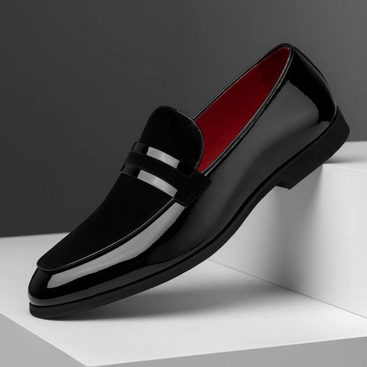 Elegant men's penny loafers, Italian craftsmanship, perfect as polished dress or casual shoes.