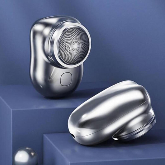 Men's portable electric shaver for precision grooming, ideal for travel and quick touch-ups.