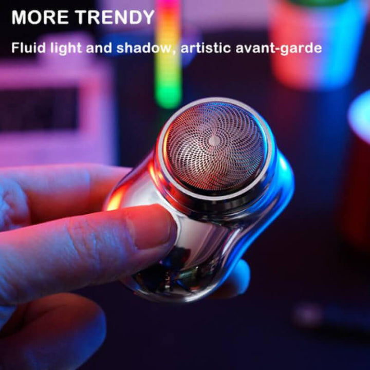 Waterproof men's electric shaver for wet or dry use, provides a clean, precision shave at home or travel.