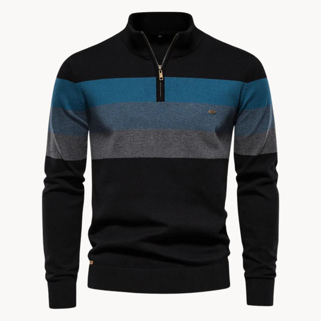Stylish men's quarter-zip sweater. Premium Portofino pullover for a sophisticated and comfortable look.