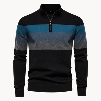 Stylish men's quarter-zip sweater. Premium Portofino pullover for a sophisticated and comfortable look.