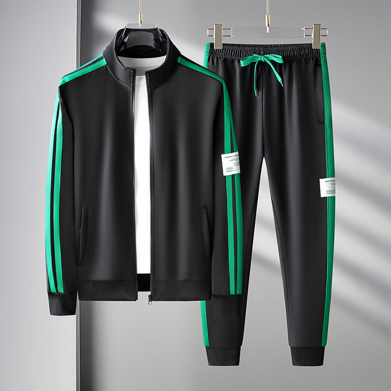 Stylish men's lounge wear tracksuit. Modern athletic set, perfect for casual comfort or active days.