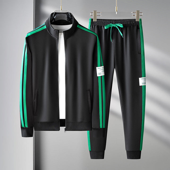 Stylish men's lounge wear tracksuit. Modern athletic set, perfect for casual comfort or active days.