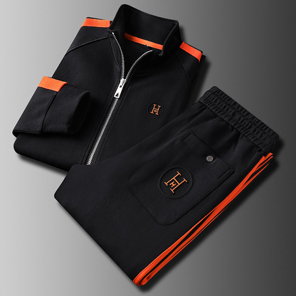 Stylish men's activewear tracksuit, tailored fit, perfect comfort set for sports & daily wear.
