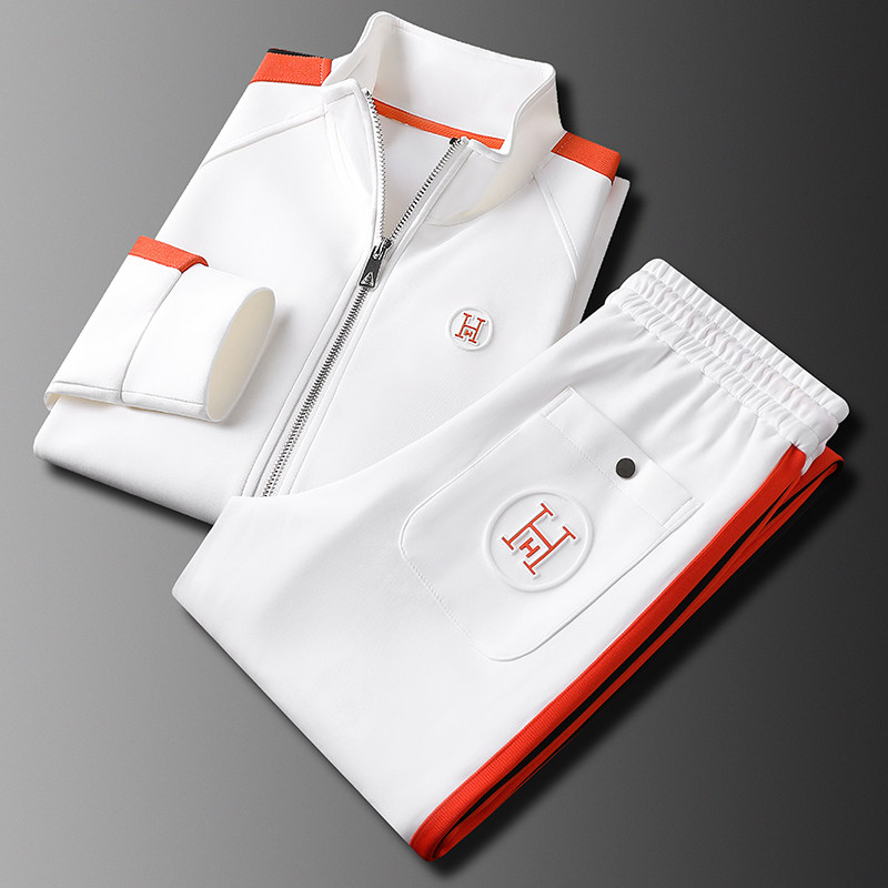 Men's fashion tracksuit set, premium athletic wear with a stylish, comfortable fit for gym.