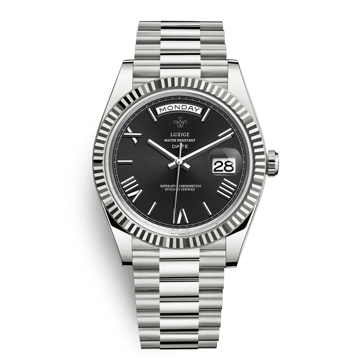Men's automatic watch, a perfect blend of style and function. Day-date wrist accessory.