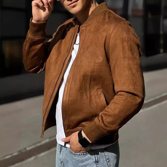 Men's premium black bomber jacket for sleek urban streetwear style.