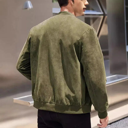 Versatile men's bomber jacket for urban style, streetwear, and smart casual everyday looks.