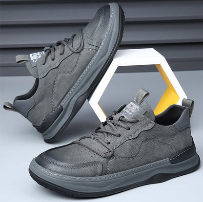 Tan men's casual athletic footwear, durable & comfortable walking shoes.