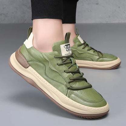 Tan men's stylish comfort shoes, durable casual athletic sneakers.
