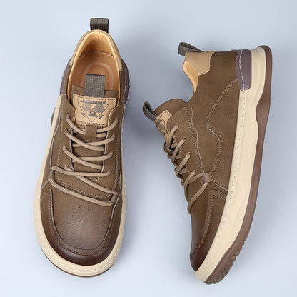 Durable men's brown comfort sneakers for casual everyday wear.