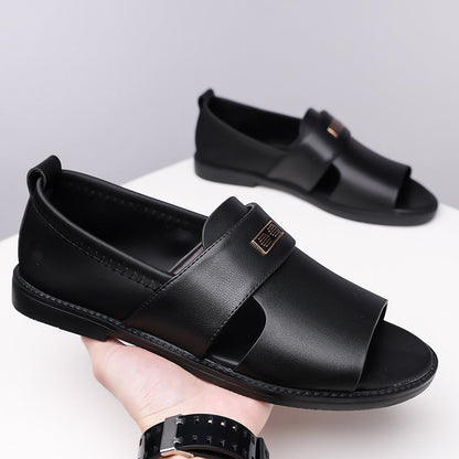 Open-toe men's casual comfort sandals, perfect for warm weather and providing excellent foot support.