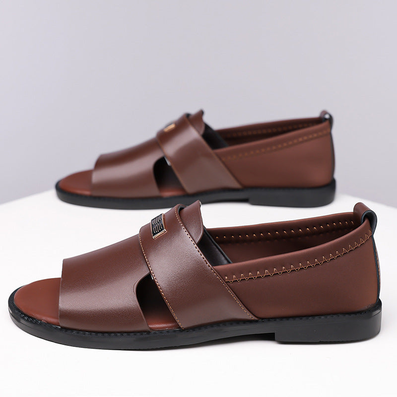 Stylish men's open-toe footwear, designed for everyday comfort and support, perfect for casual summer outings.