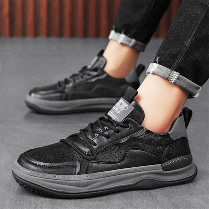 High-performance men's athletic sneakers, black, engineered for comfort and everyday use.