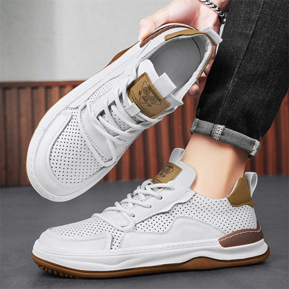 Premium men's casual sneakers, close-up of sole, designed for durable everyday comfort.