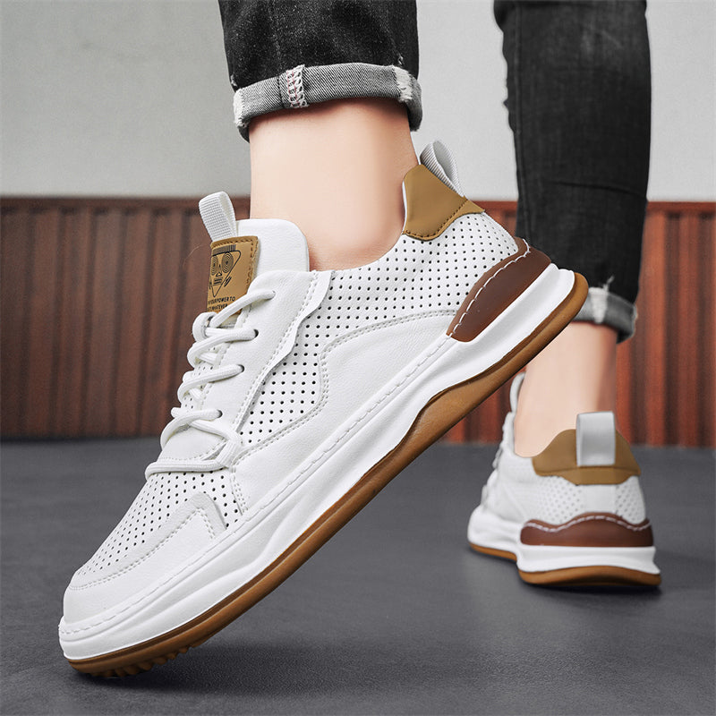 Lightweight men's comfort sneakers, blue, ideal for walking, running, and casual fashion.