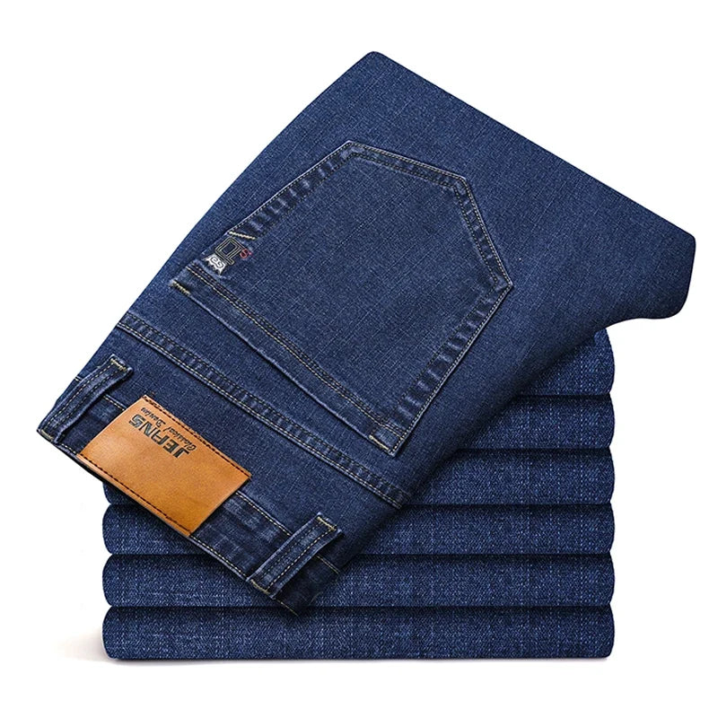 Durable men's comfort stretch denim jeans, built for everyday wear. Casual pants with a lasting fit.
