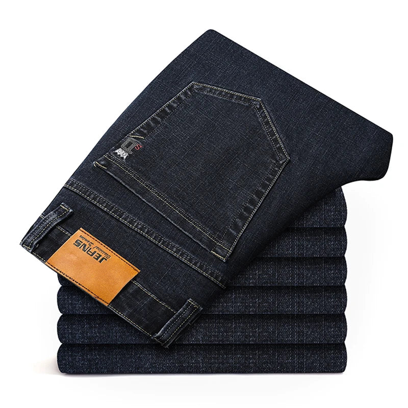 Men's casual stretch denim jeans, offering ultimate comfort & style. Perfect durable pants for modern men.