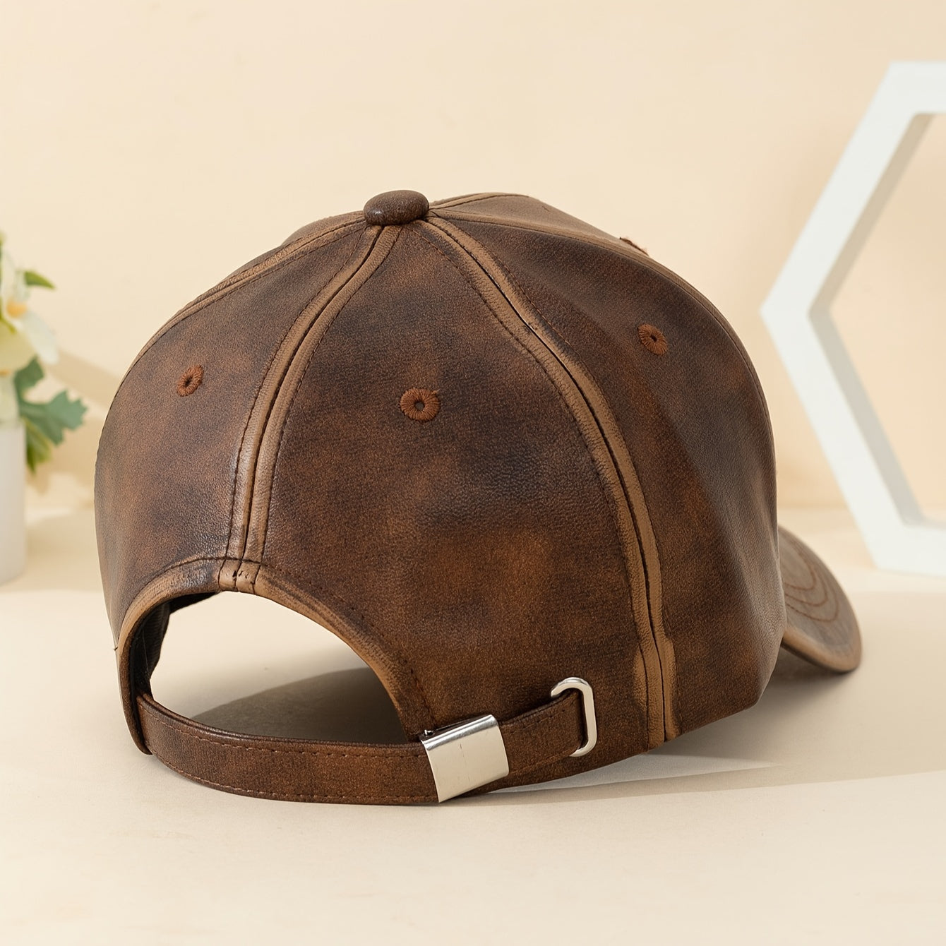 Premium men's leather hat, a classic and durable accessory for sophisticated style.