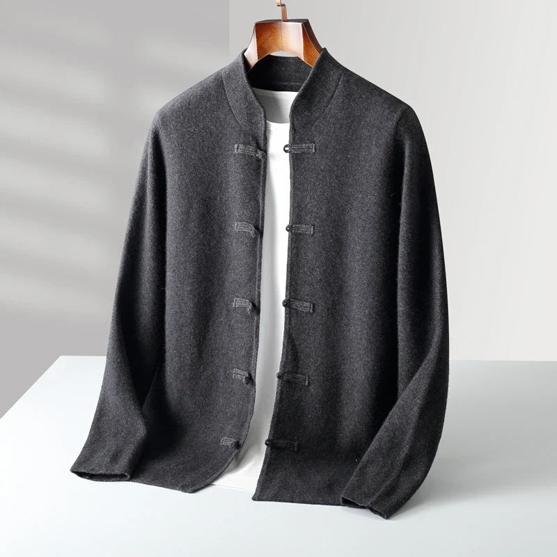 Soft knit men's cardigan sweater, classic style for comfortable everyday wear.