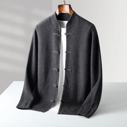 Soft knit men's cardigan sweater, classic style for comfortable everyday wear.