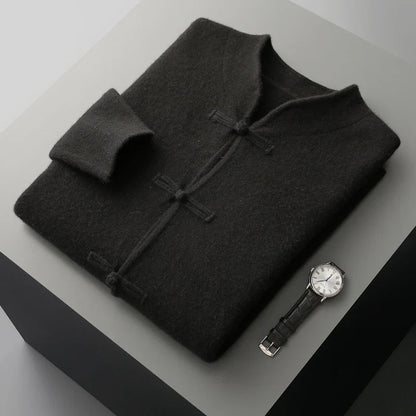 Stylish men's lightweight cardigan for spring/fall, soft & comfortable knitwear.