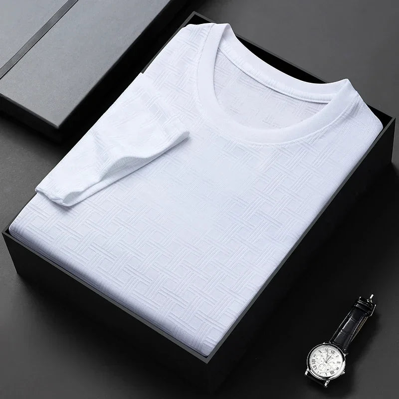 Men's crew neck short sleeve t-shirt, a soft and stylish top for casual and everyday wear.