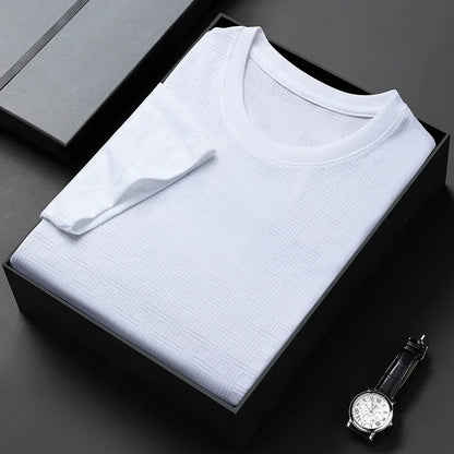Men's crew neck short sleeve t-shirt, a soft and stylish top for casual and everyday wear.