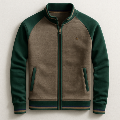 Modern men's sporty jacket, tailored for comfort. Premium long sleeve outerwear, perfect casual style for fall & spring fashion.