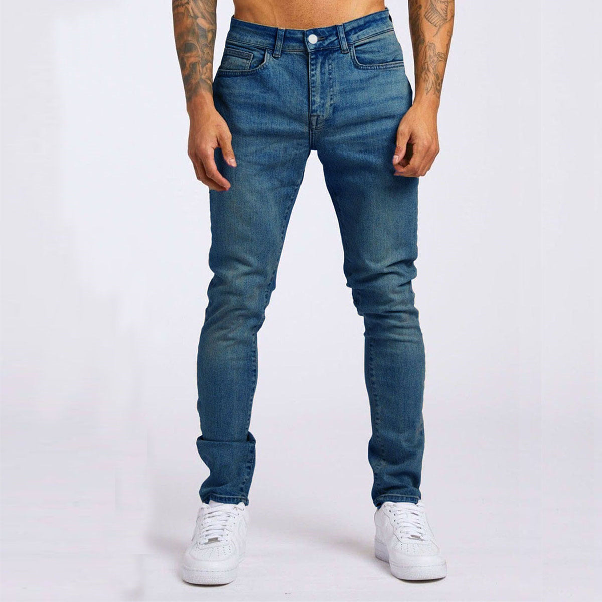 Men's premium stretch denim jeans for ultimate comfort & modern everyday style.