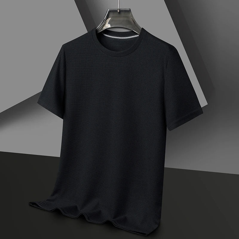 Men's premium textured t-shirt, perfect for everyday casual style & comfort.