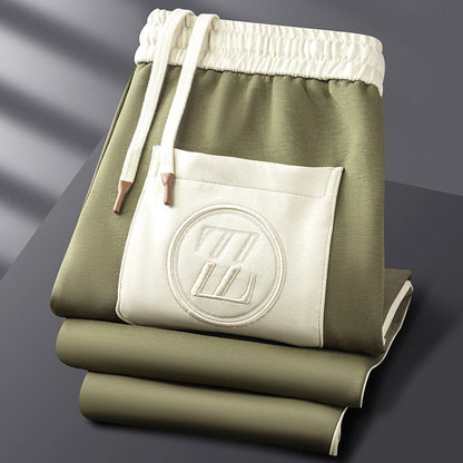 Men's premium tracksuit in a neutral color. Versatile activewear matching set for comfort & style.