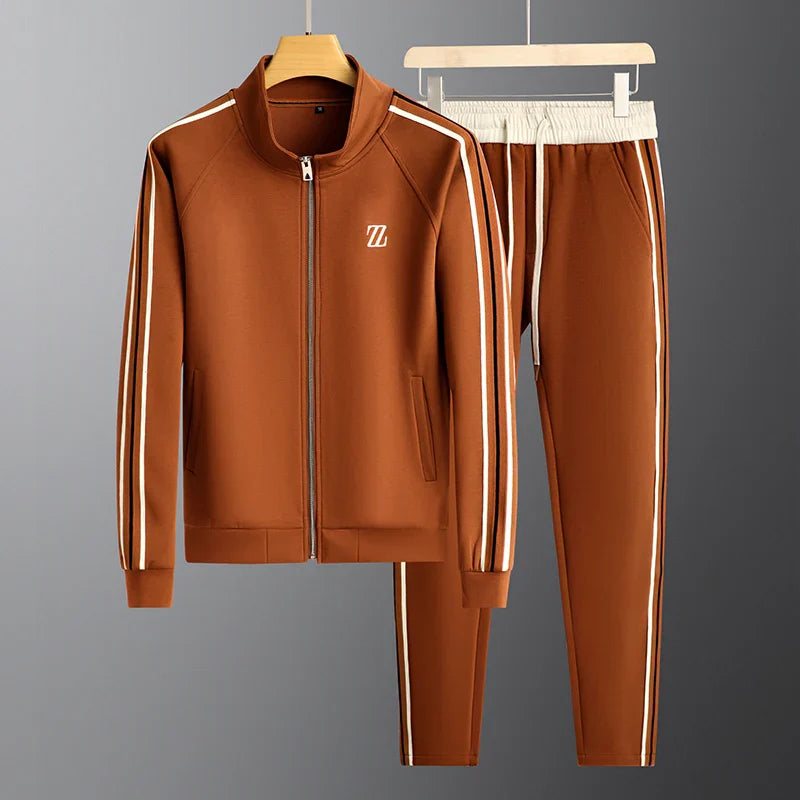Sporty men's athletic tracksuit set, perfect activewear for workouts & running. Durable & comfortable.