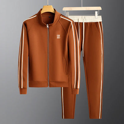 Sporty men's athletic tracksuit set, perfect activewear for workouts & running. Durable & comfortable.