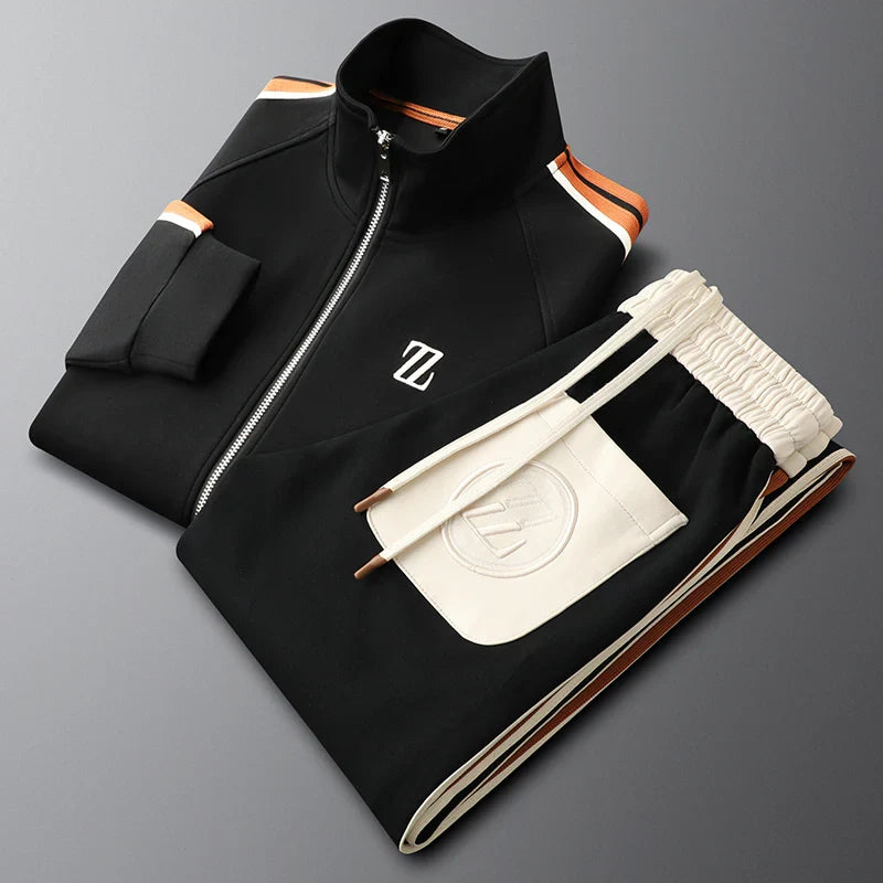Fashionable men's premium tracksuit set. Stylish activewear for a modern, sporty, and casual look.