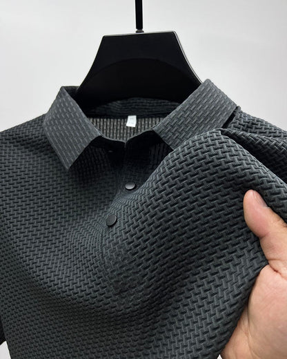 Men's Prestige Slim Fit Polo Shirt, classic short sleeve for smart casual and summer wear.