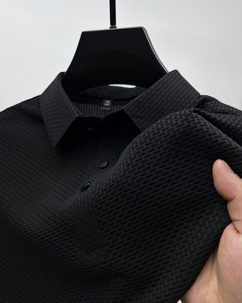 White Prestige Men's Polo Shirt, slim fit, classic short sleeve for casual and smart casual wear.