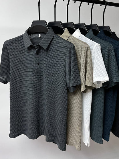 Summer Men's Prestige Polo Shirt, slim fit, short sleeve, ideal for warm weather casual fashion.