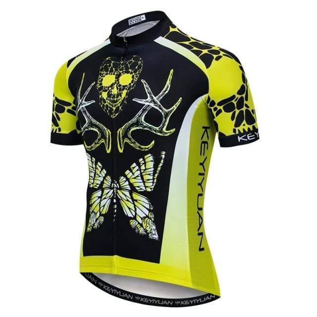 Comfortable men's cycling shirt, breathable material, full length zipper