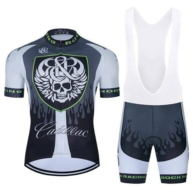 Performance apparel for men: MTB Cycling Jersey & Shorts Set, featuring moisture-wicking technology